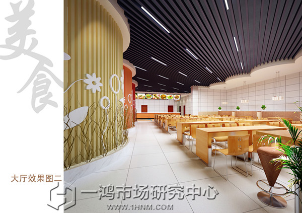 杭州邻里中心农贸市场设计的大厅效果图