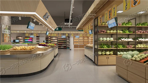 上海浦锦市集蔬菜区效果图 设计— 一鸿市场研究中心